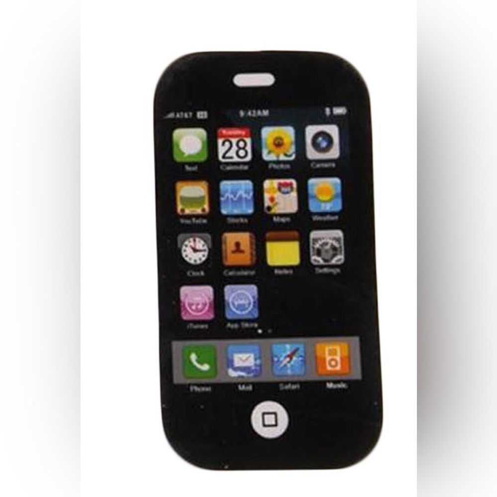 Black Smartphone (iPhone) Large 3.1” Eraser